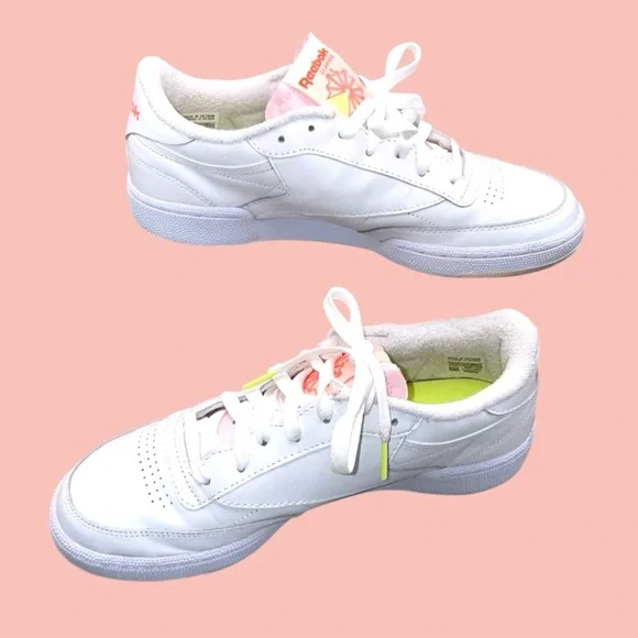 REEBOK Club C 85 - White Orange Flare (Women's 10) - Picture 8 of 12